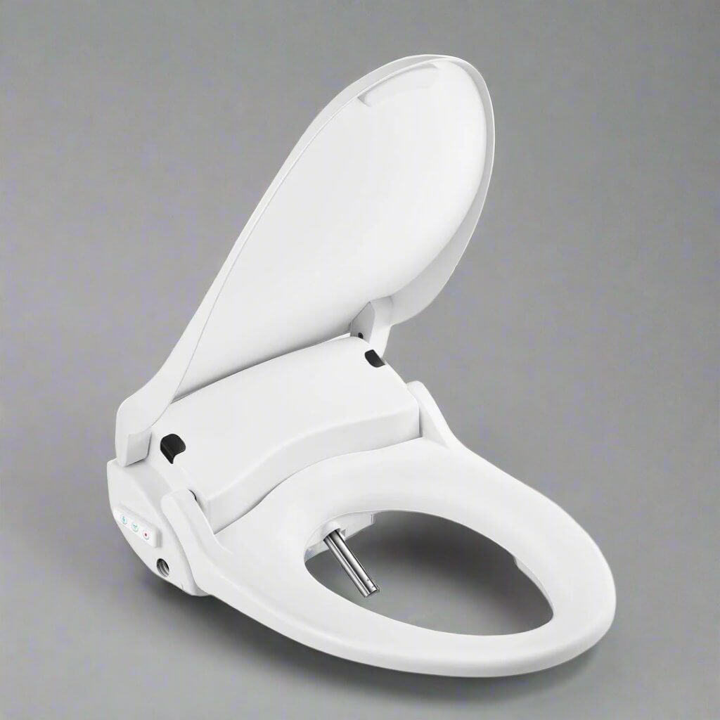 Bio Bidet Slim Two Smart Bidet Toilet Seat in white with remote control features for enhanced comfort and hygiene.