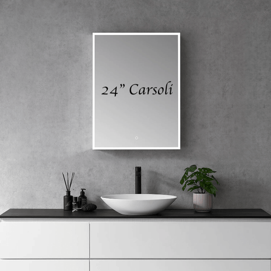 Carsoli Rectangle Frameless Surface/Recessed Mounted LED Lighted Bathroom Medicine Cabinet