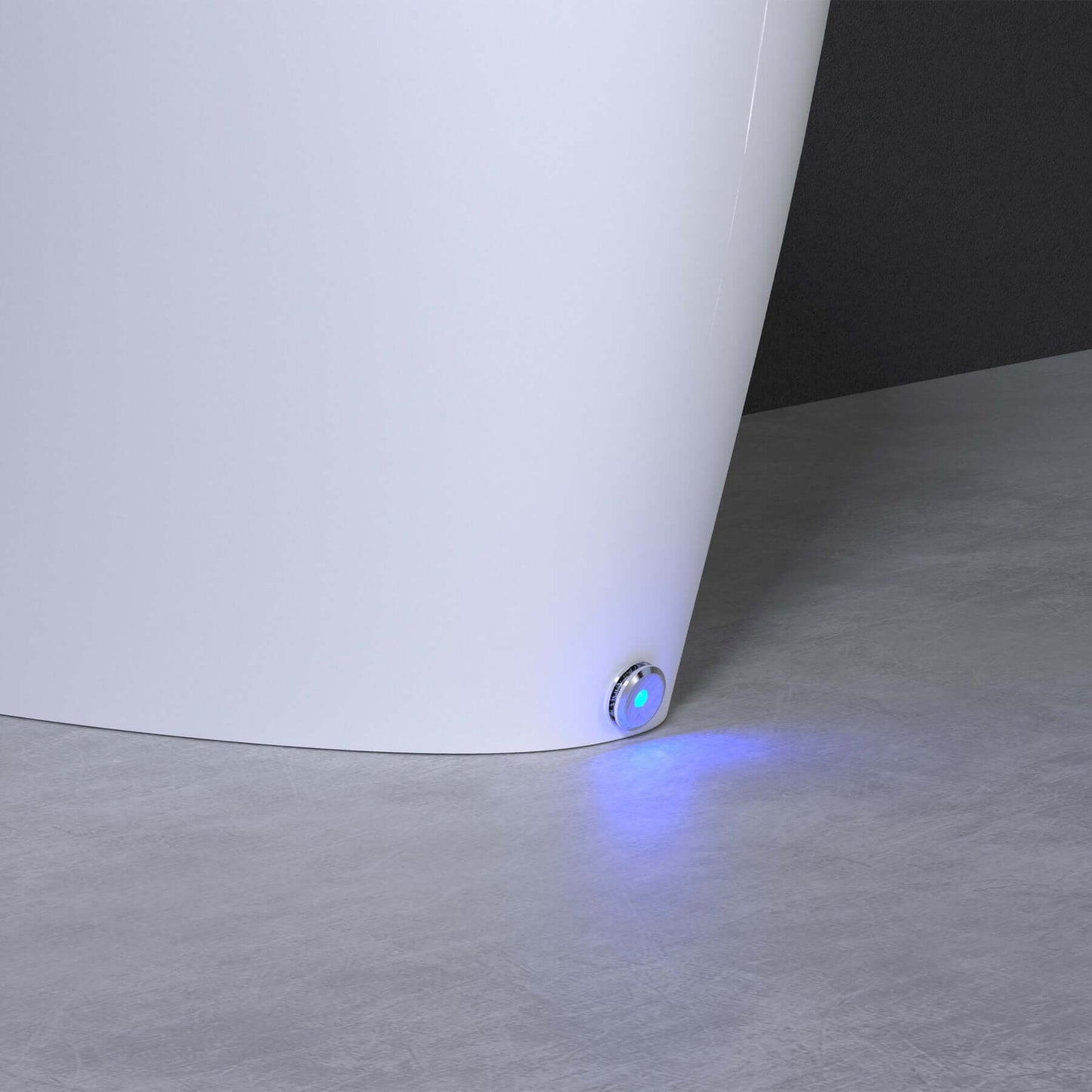 Discovery DLX Smart Bidet Toilet - View of kick button on bottom
