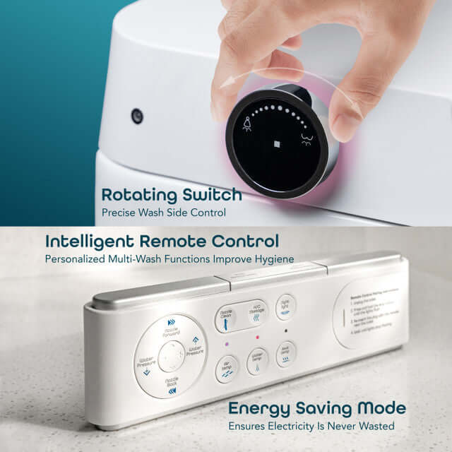 BidetMate 6000 Series features rotating wash switch and intelligent remote control for personalized hygiene.
