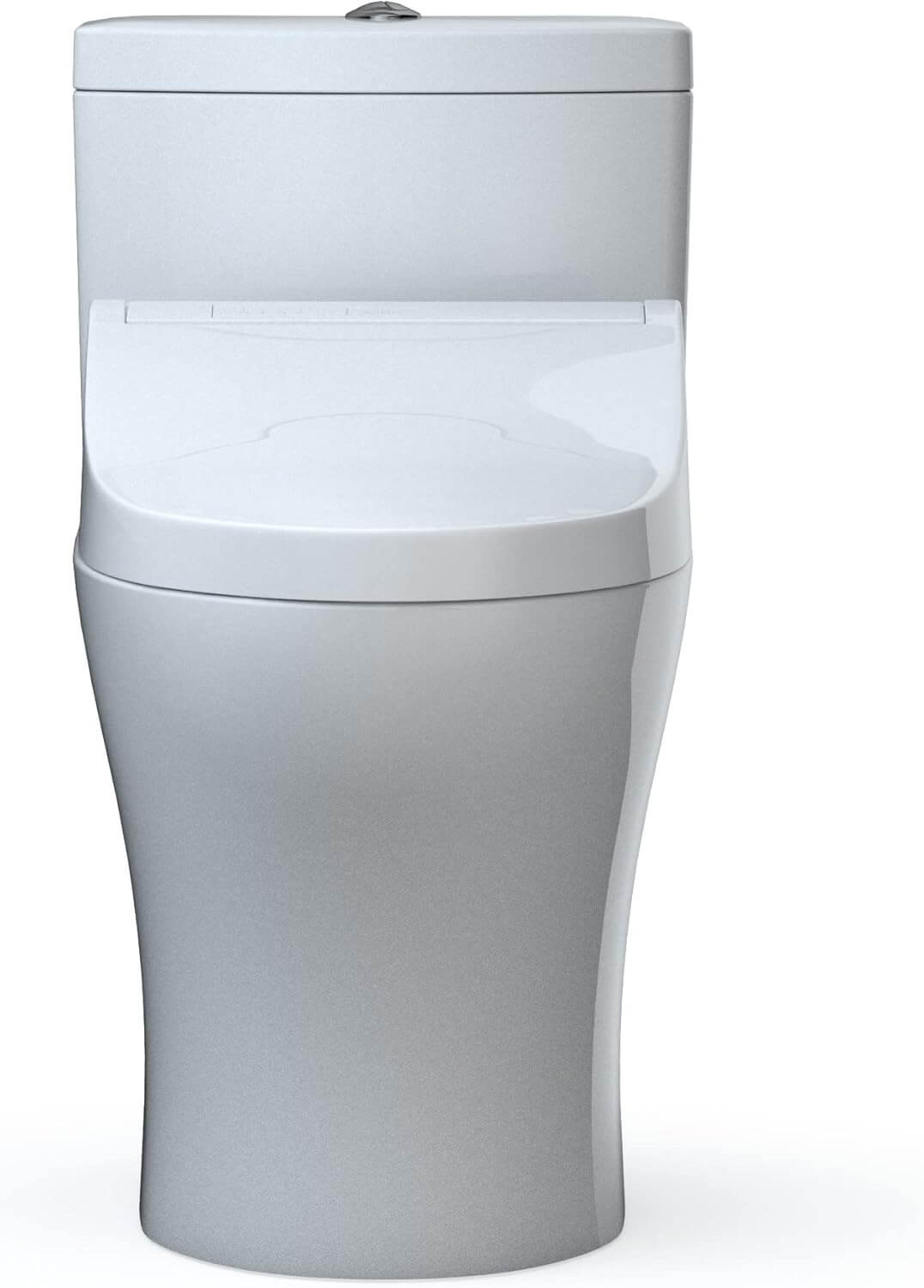 White toilet on a white background