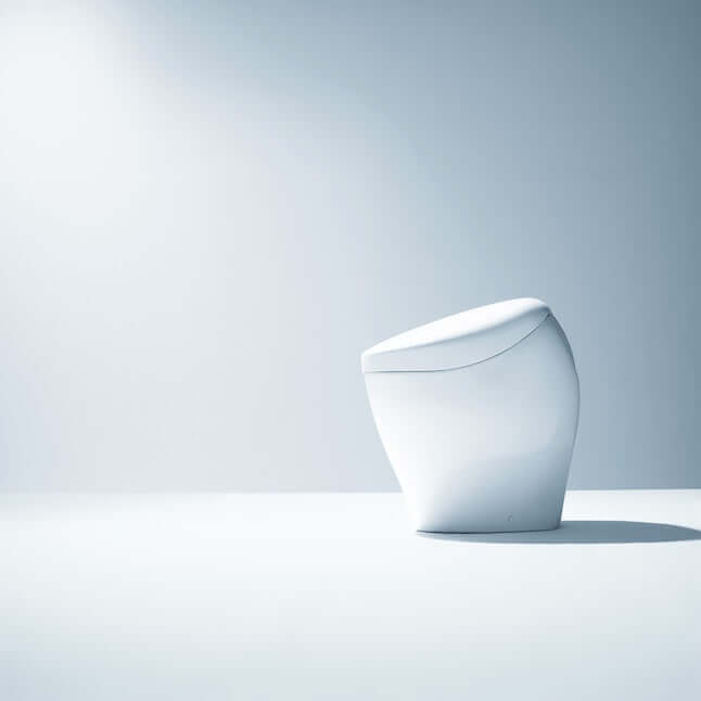 TOTO Neorest NX1 dual flush smart bidet toilet showcasing a modern design on a minimalist background.