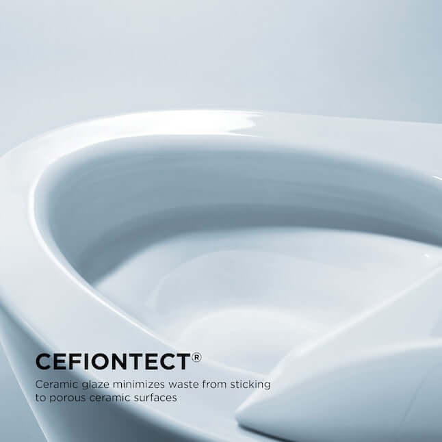 TOTO NEOREST NX1 smart bidet toilet featuring CEFiONTECT ceramic glaze technology for easy cleaning.
