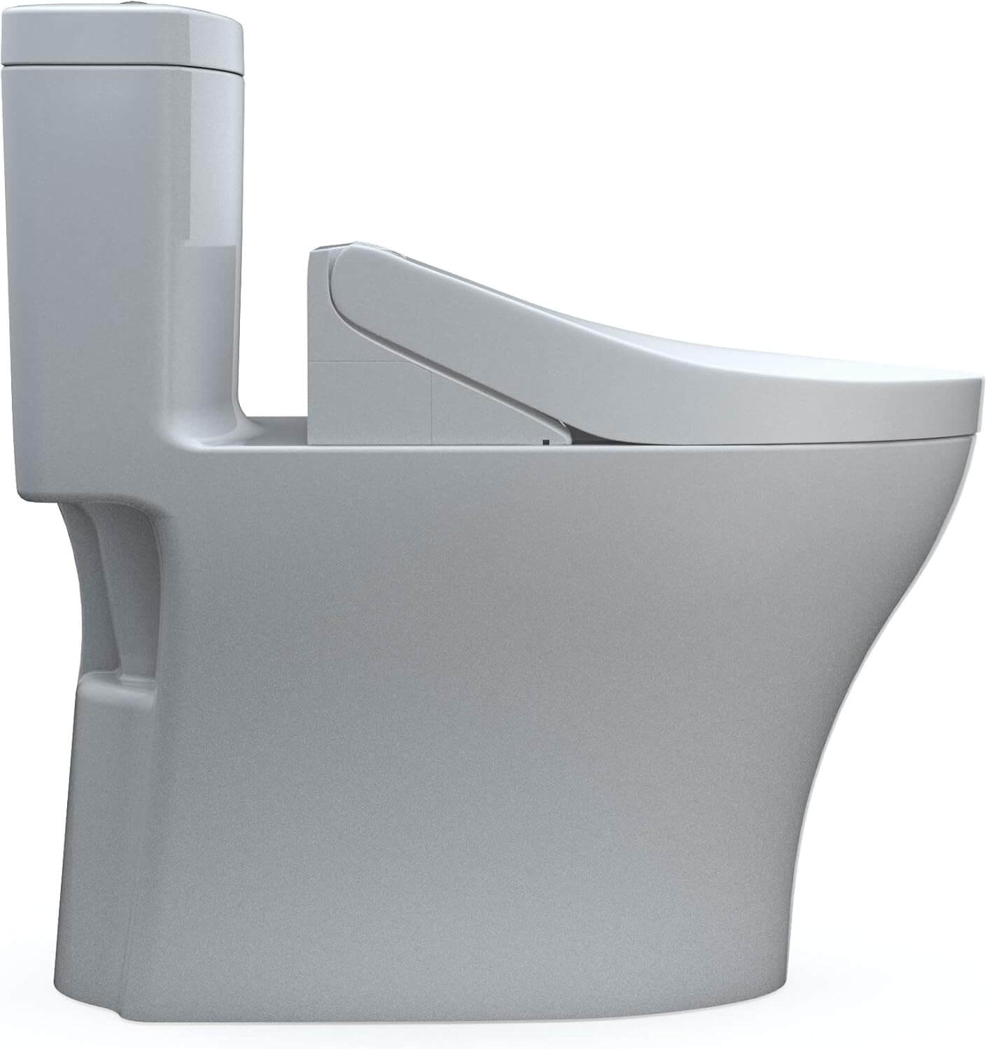 Gray toilet bowl on a white background