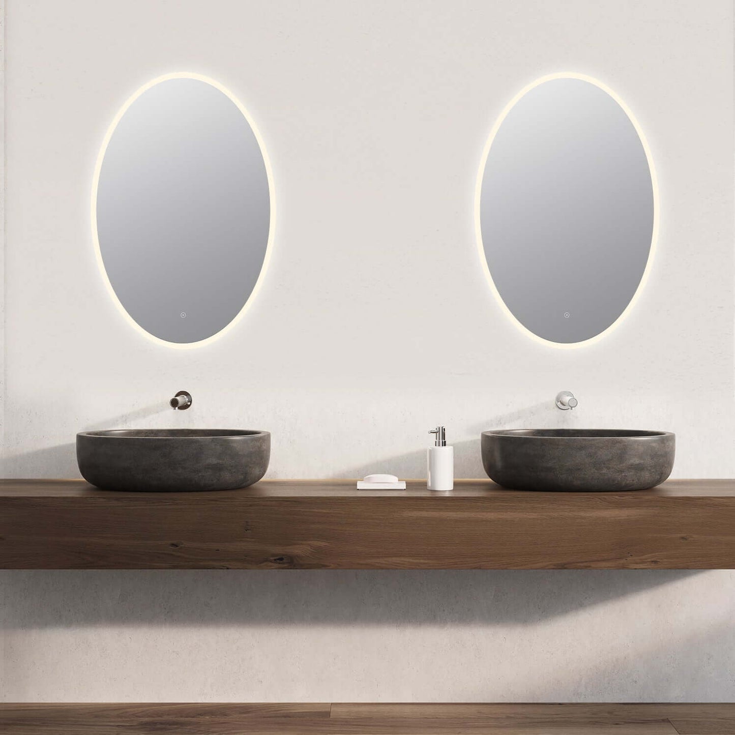 Matera 24' Oval Frameless Modern LED Bathroom Vanity Mirror
