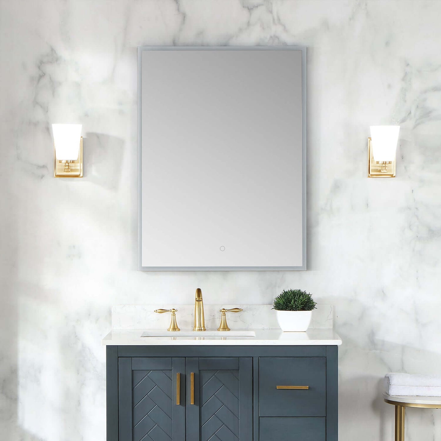 Carsoli Rectangle Frameless Surface/Recessed Mounted LED Lighted Bathroom Medicine Cabinet
