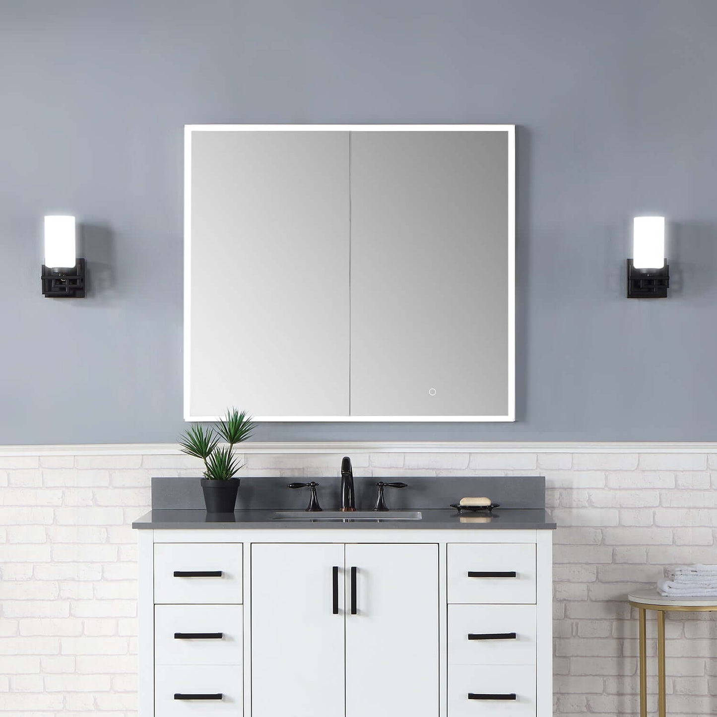 Carsoli Rectangle Frameless Surface/Recessed Mounted LED Lighted Bathroom Medicine Cabinet
