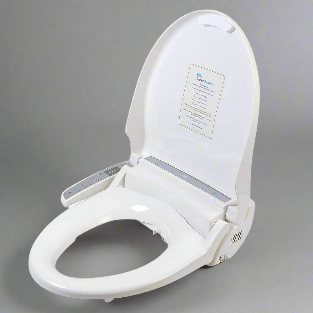 Clean Sense 1500 Smart Bidet Toilet Seat - view from above with lid up
