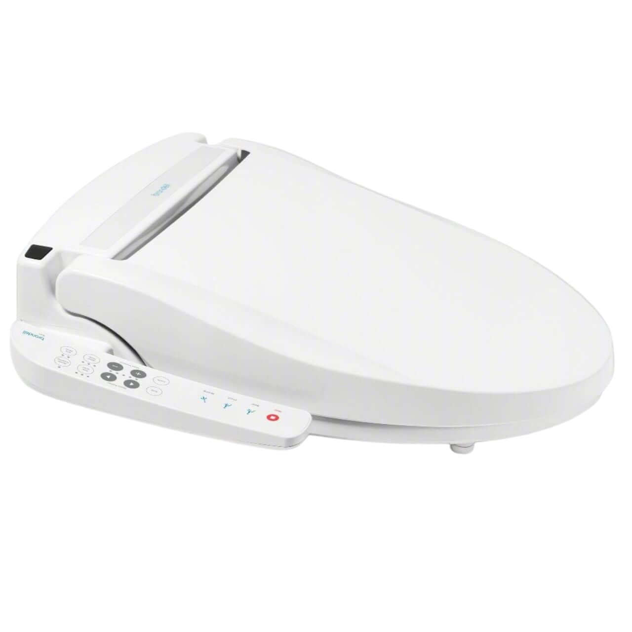 Brondell Swash BL67 advanced bidet toilet seat with side arm control and remote, designed for comfort and cleanliness.