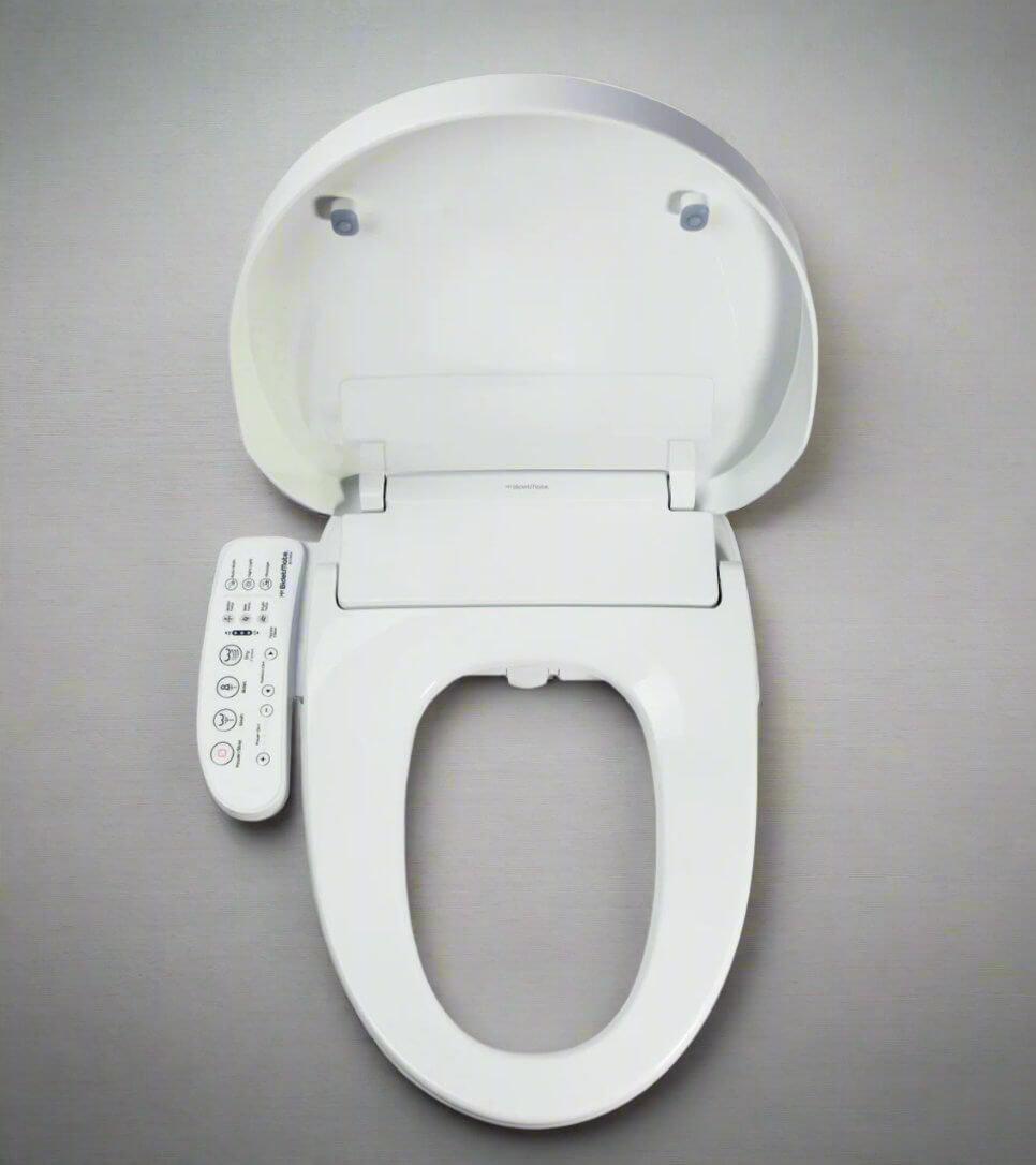 BidetMate 3000 Series Smart Bidet Toilet Seat with control panel open for easy access.