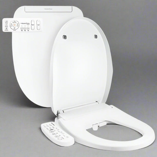 BidetMate 3000 Series Smart Bidet Toilet Seat with control panel and sleek design for a modern bathroom.