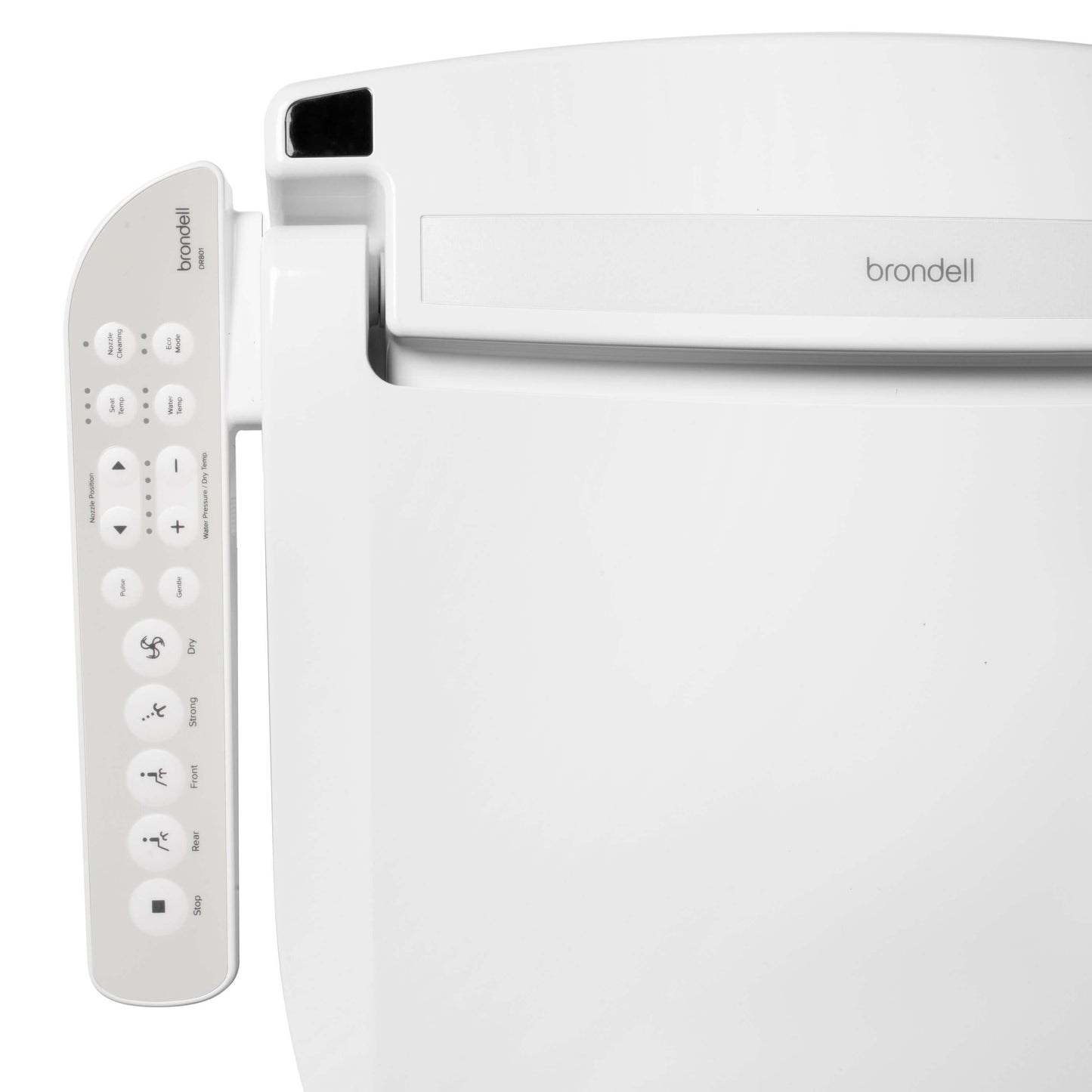 Brondell Swash Select DR801 smart bidet toilet seat with side arm control for easy operation.