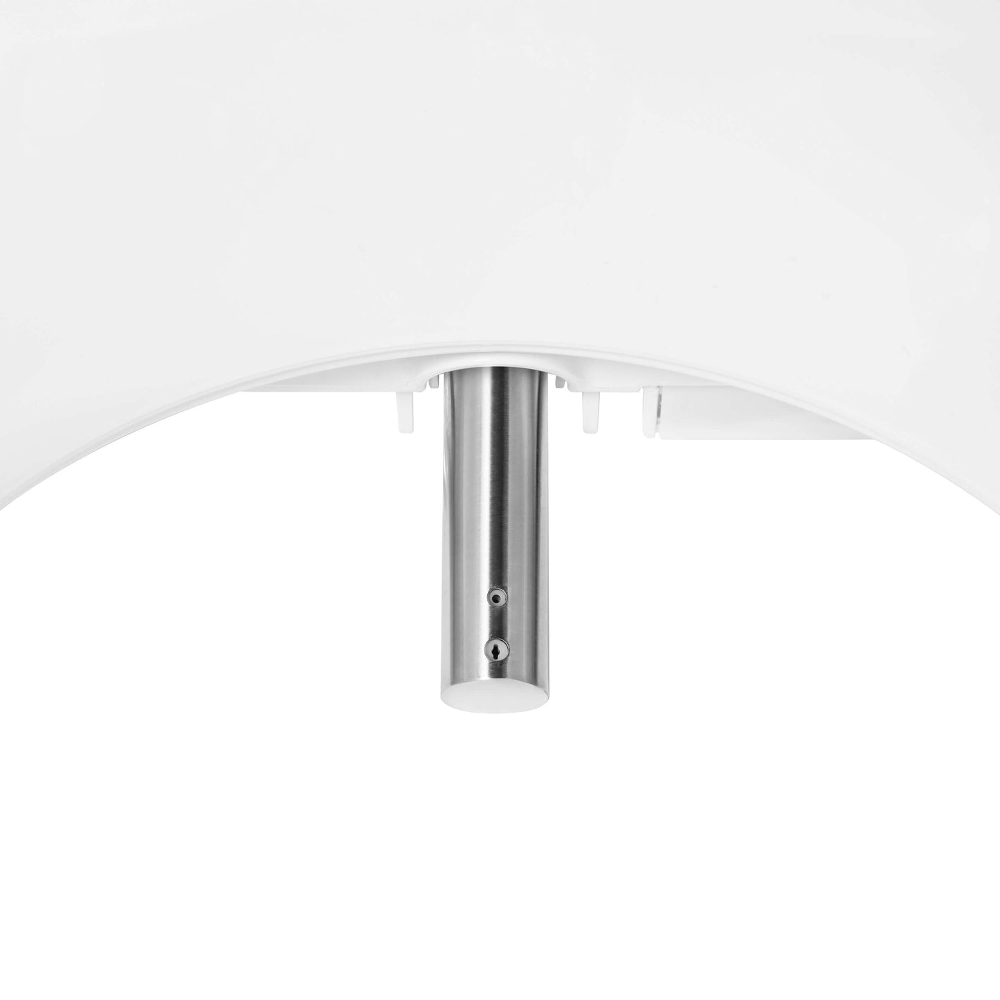 Close-up of the stainless steel nozzle of the Brondell Swash Select DR802 Smart Bidet Toilet Seat.
