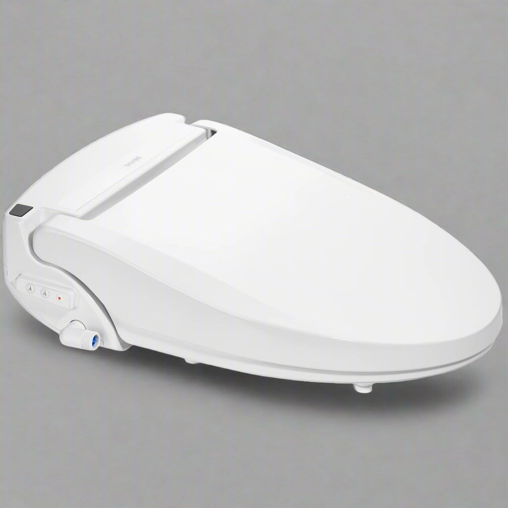 Brondell Swash Select DR802 smart bidet toilet seat with sleek design and controls for warm water and heated seat.