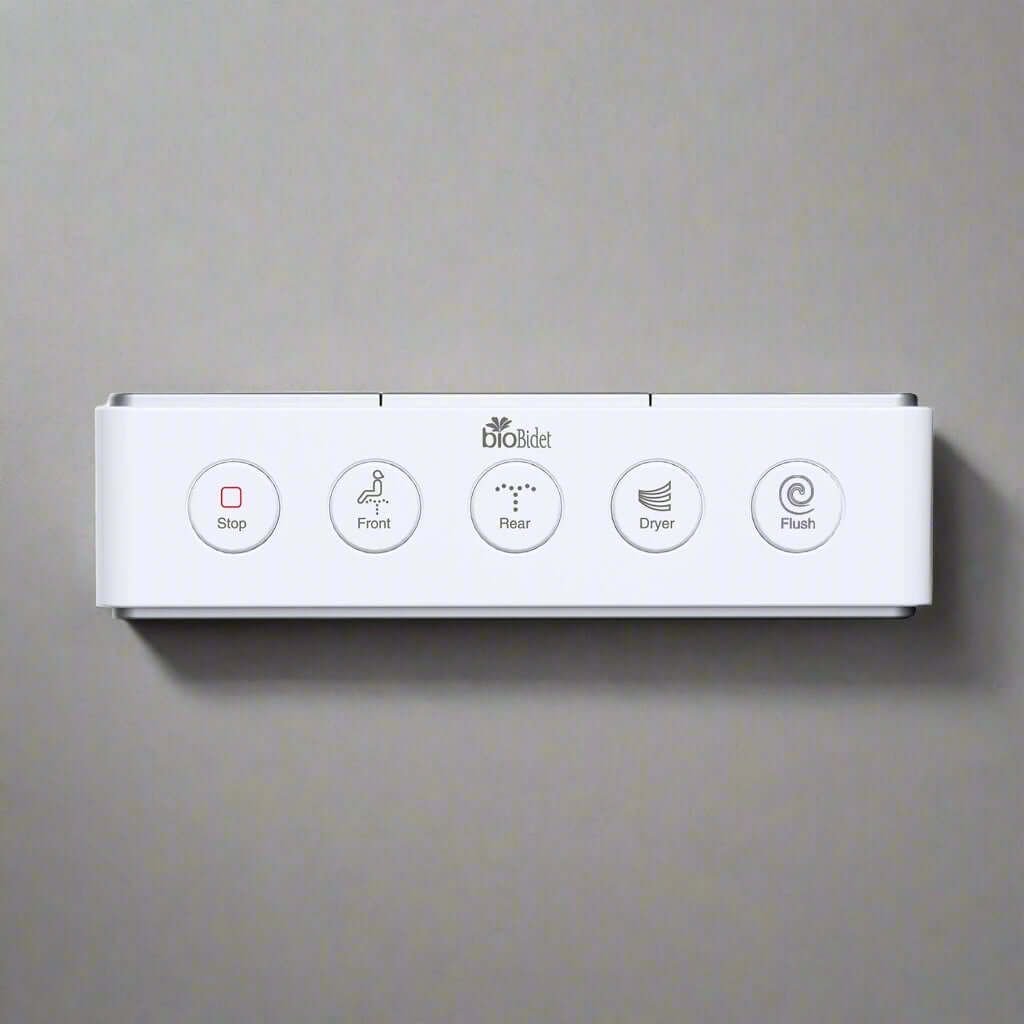 Discovery DLX Smart Bidet Toilet - View of back of remote from top