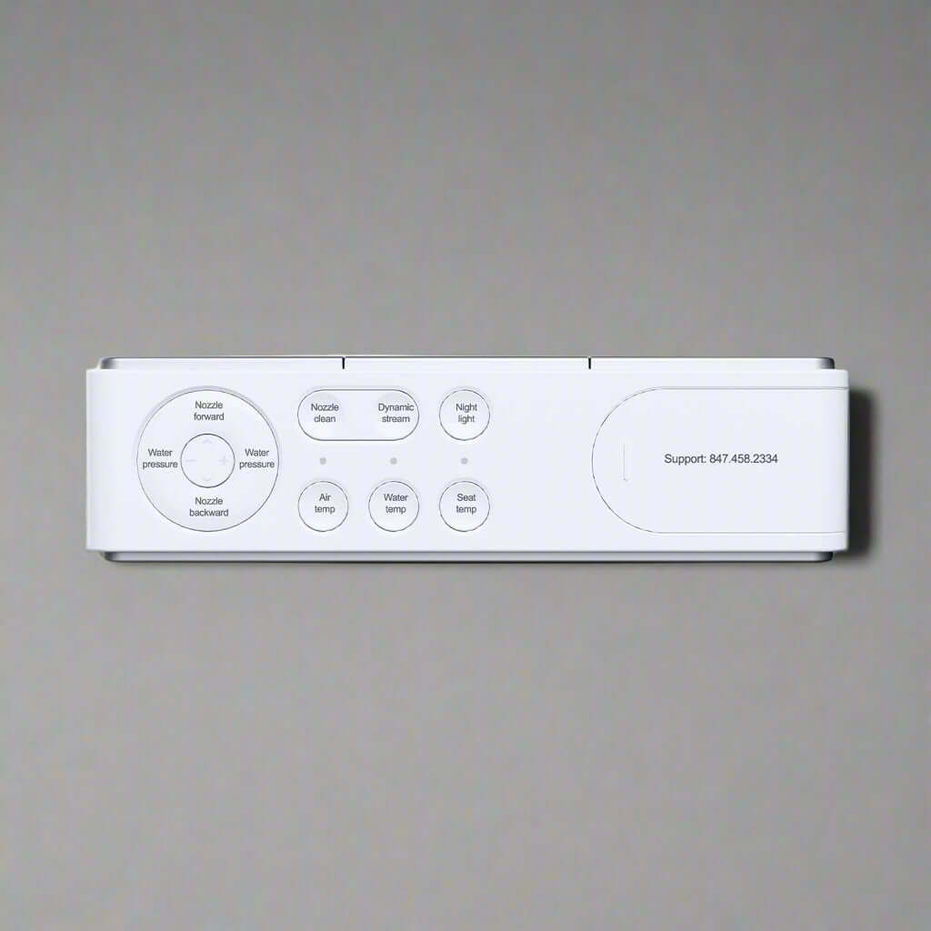 Discovery DLX Smart Bidet Toilet - View of front of remote from top
