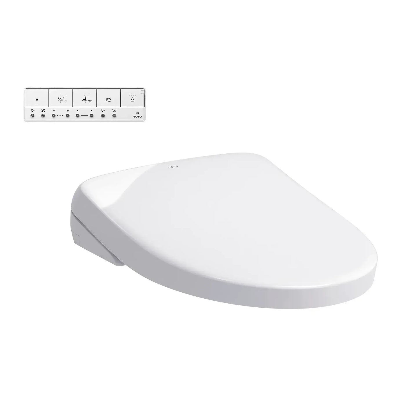 TOTO S7 Washlet Bidet Toilet seat with remote control for modern bathroom luxury.