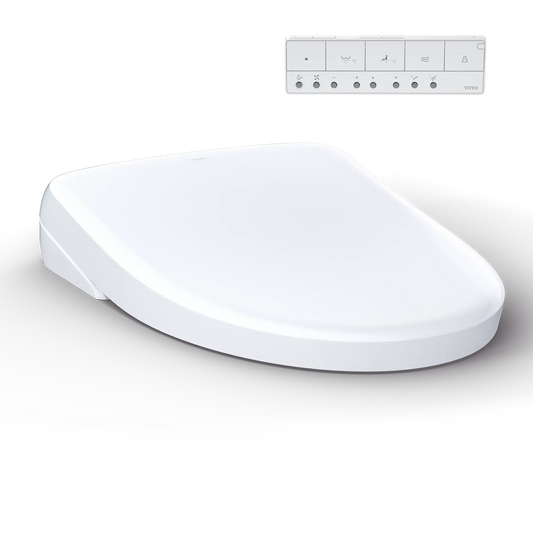 TOTO S7A Washlet bidet toilet seat with remote control, designed for luxury bathroom experience and personal hygiene.