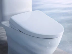 TOTO S7A Washlet Bidet Toilet Seat with automatic lid and streamlined design, perfect for modern bathrooms.