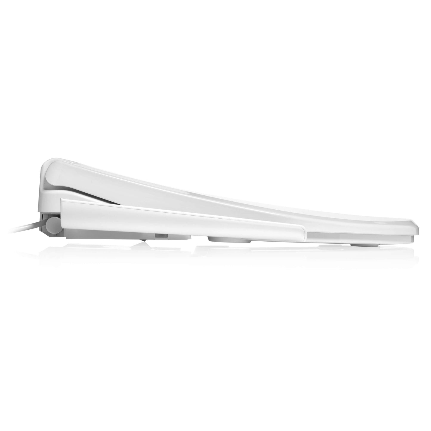 Brondell Swash Thinline T22 smart bidet seat showing sleek low-profile design from the side.
