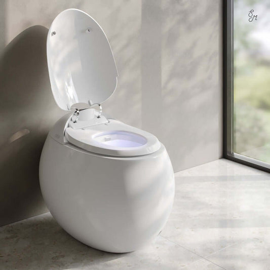 Swiss Madison Plaisir Round Smart Bidet Toilet with Auto Open/Close and LED Display