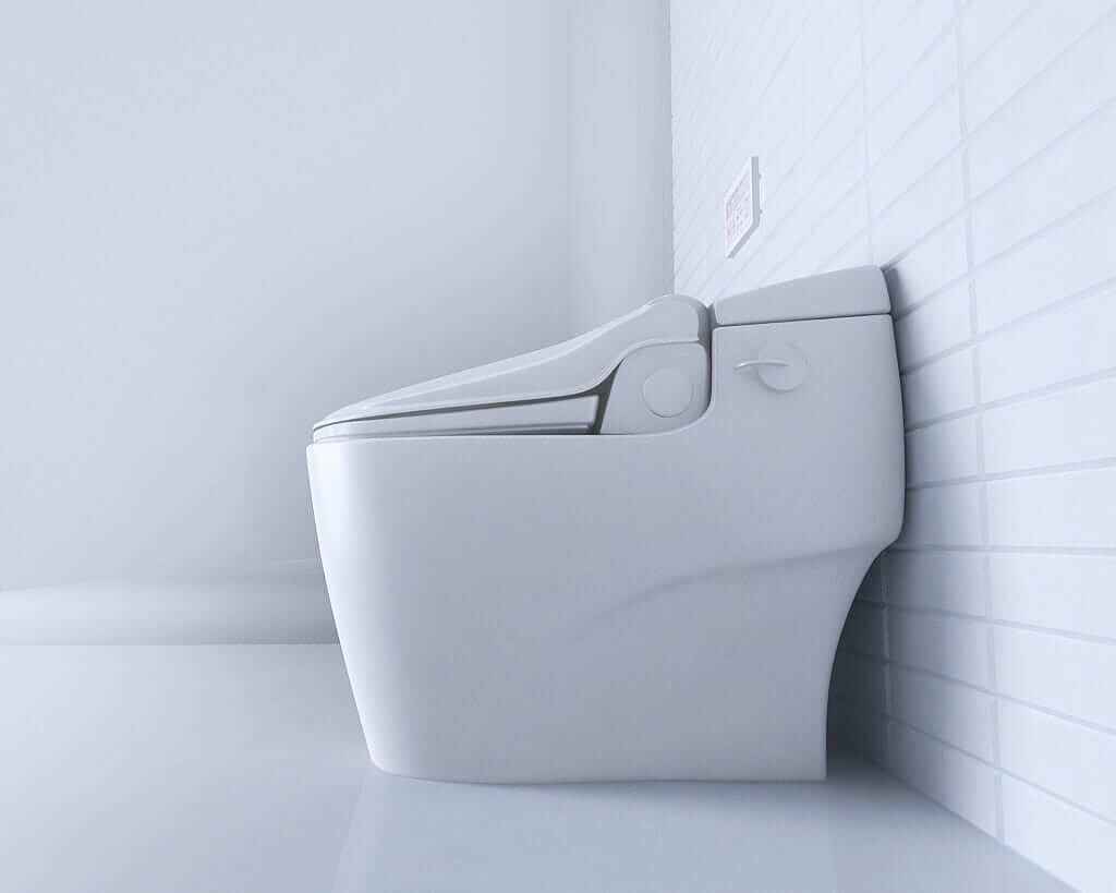 BB-1000 Supreme Bio Bidet Smart Toilet Seat - Side view from across the room with lid down