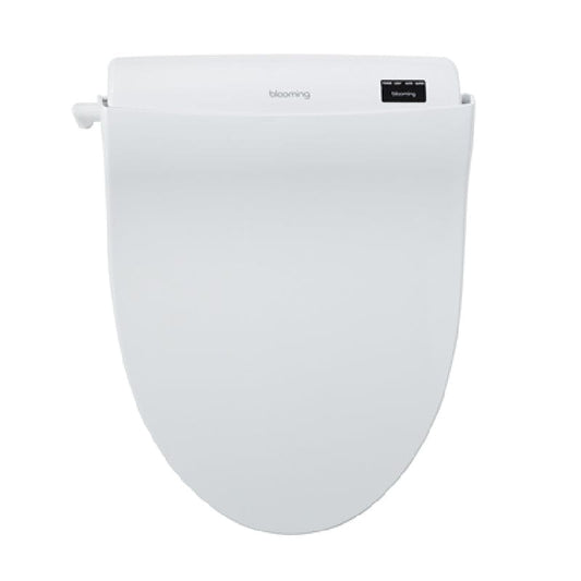 Blooming R1570 Smart Bidet Toilet Seat top view, featuring sleek design and control panel.