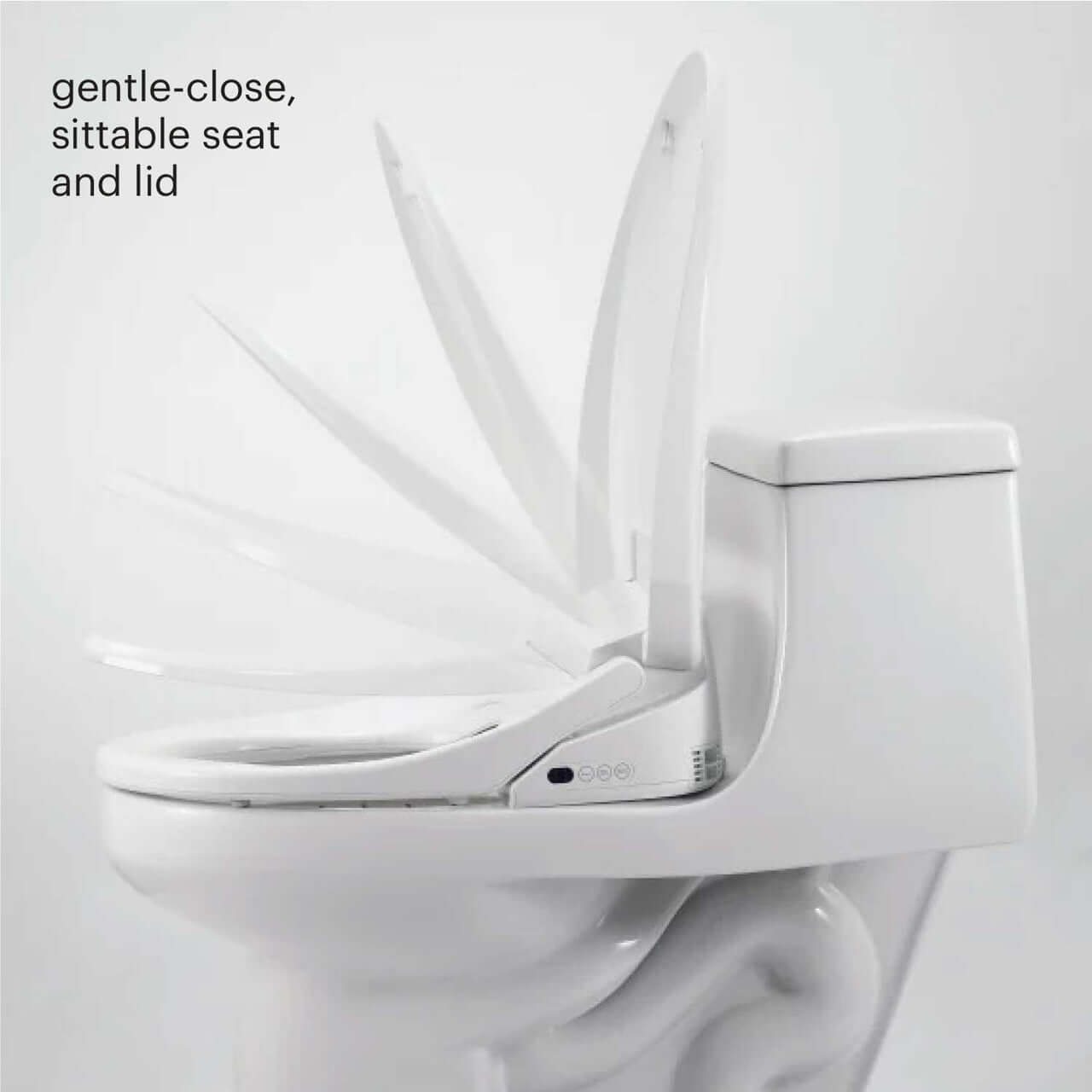 Brondell Swash 1400 bidet toilet seat with gentle-close lid and seat for enhanced comfort and convenience.