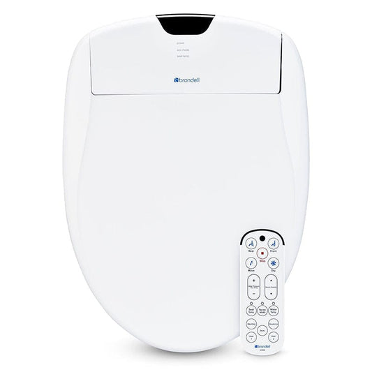 Brondell Swash 1400 Luxury Smart Bidet Toilet Seat with remote control for customizable features.