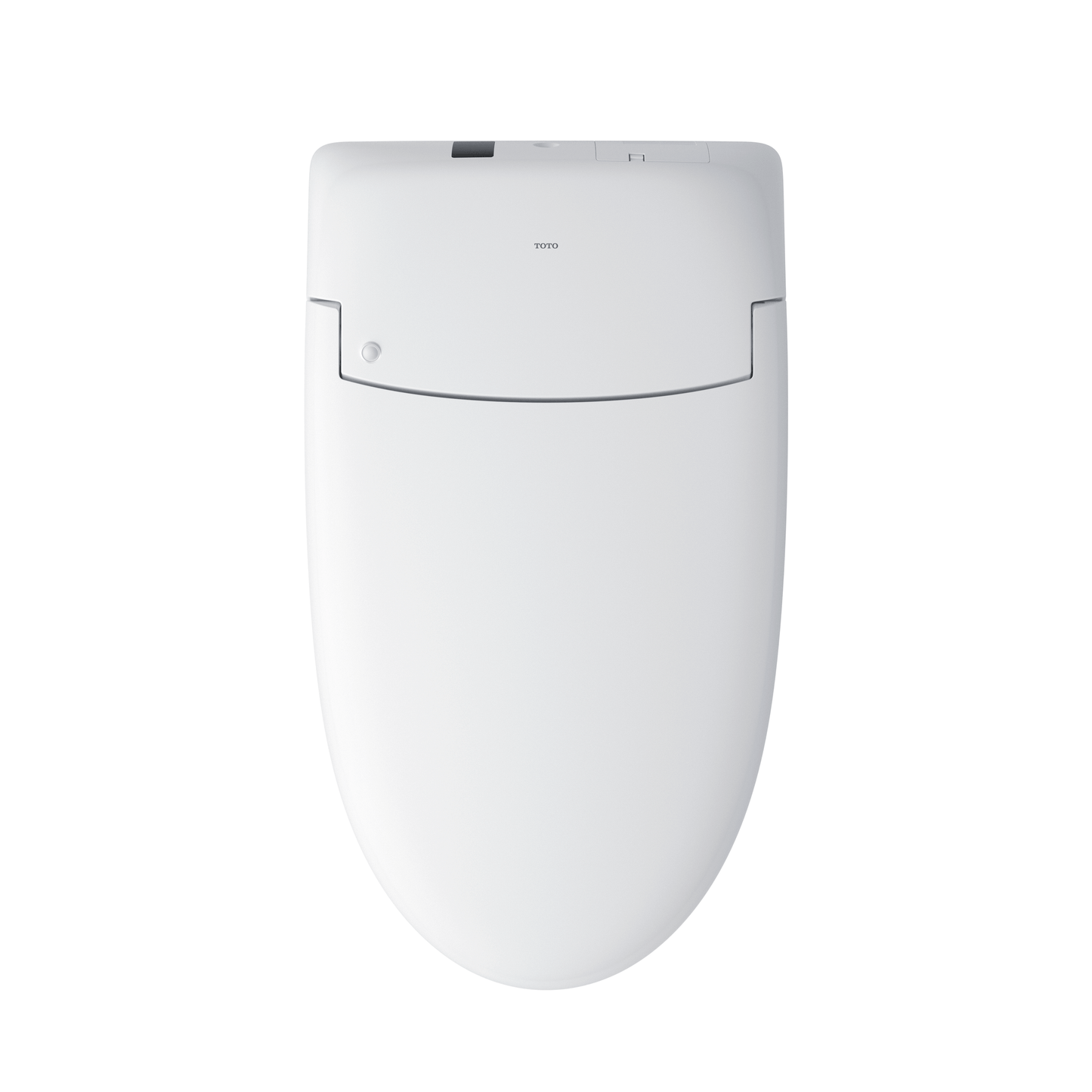 White toilet seat on a white background