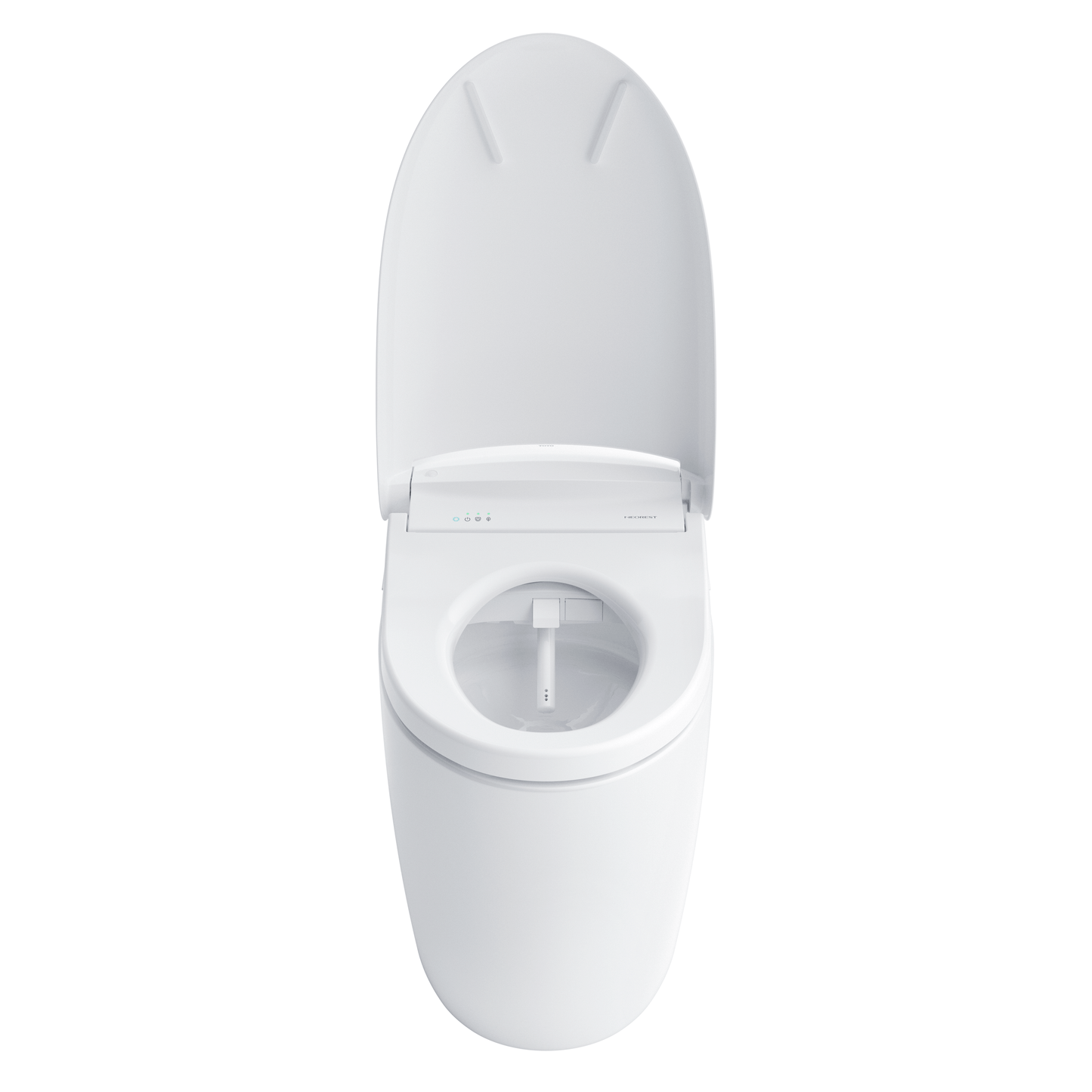 White toilet seat on a white background