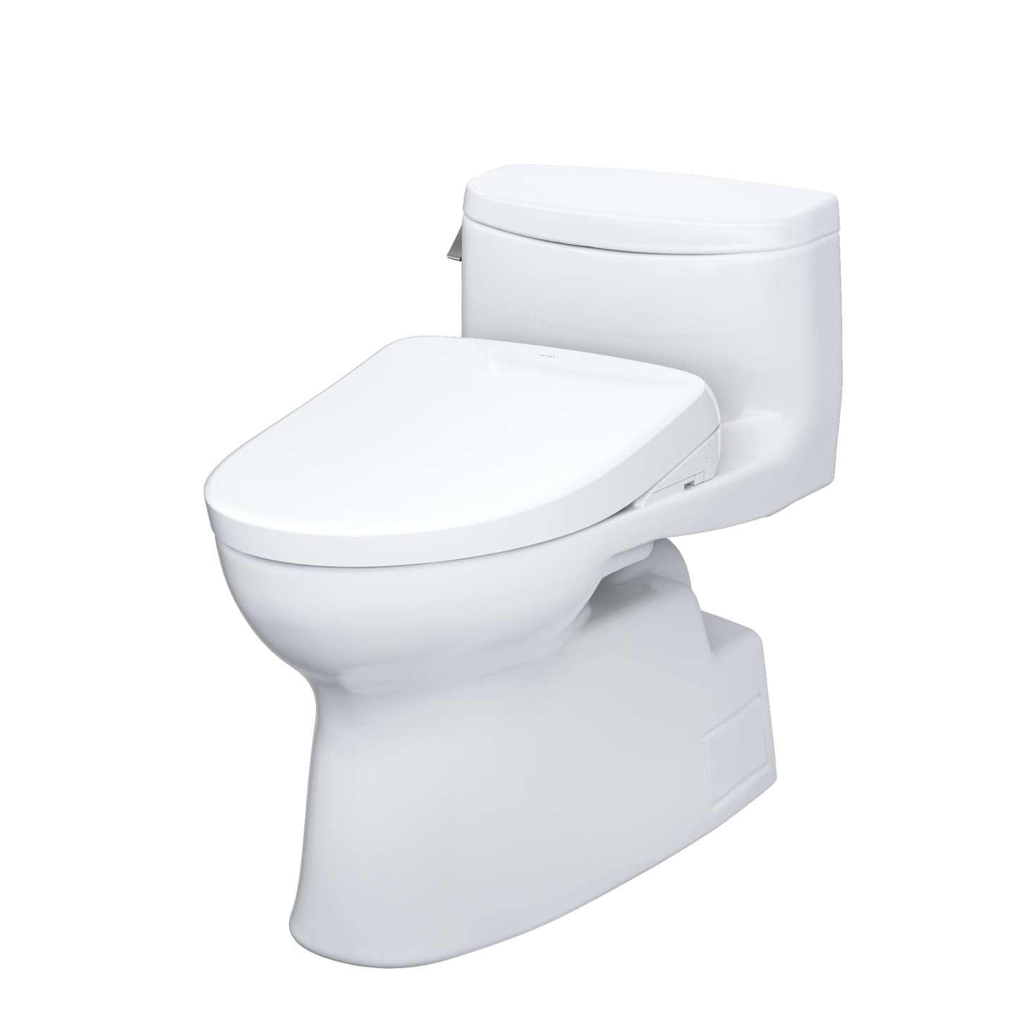White toilet on a white background