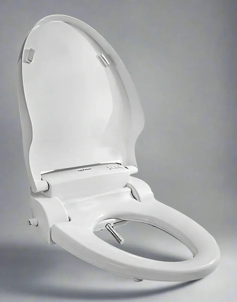 Galaxy Bidet 5000 Smart Bidet Toilet Seat - Top view from right side with lid raised