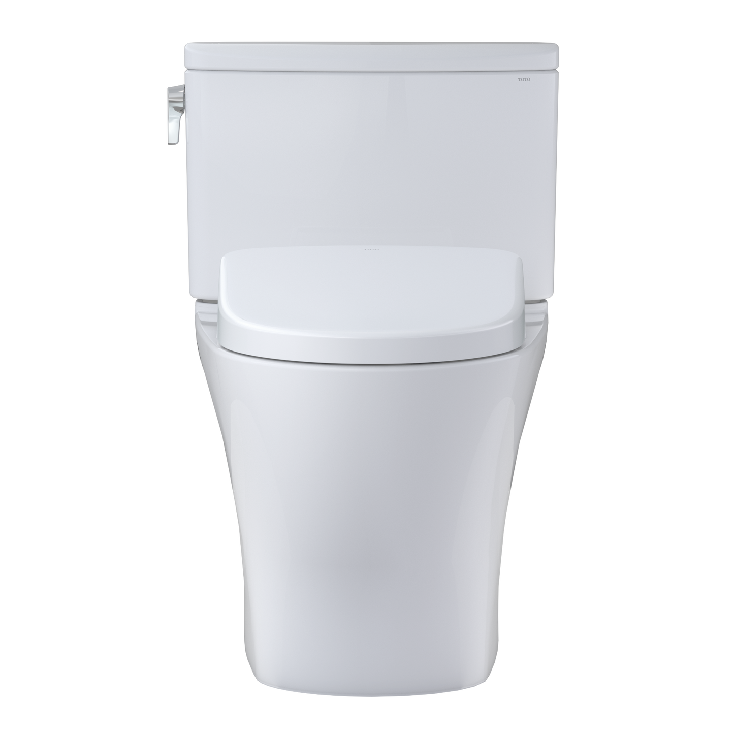 White TOTO Nexus toilet with closed lid on a white background