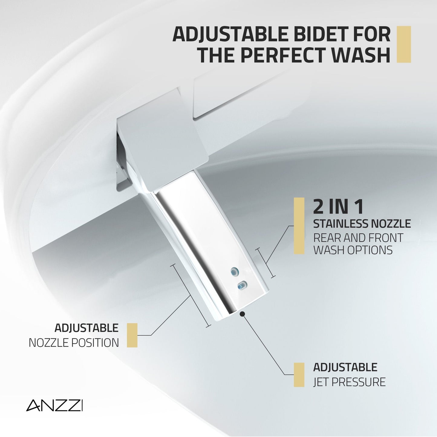 Juno 26 in. Smart Toilet and Bidet Set in White with Heated Seat, Front & Rear Wash, Foot Sensor, and Remote Control