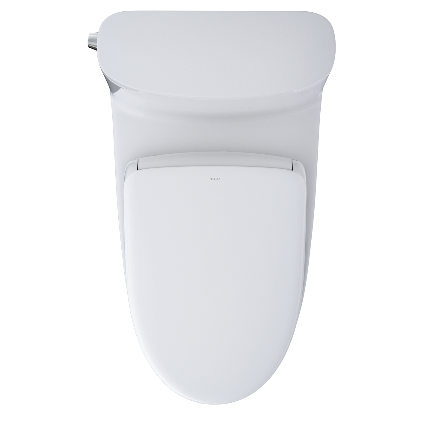 White toilet seat on a white background