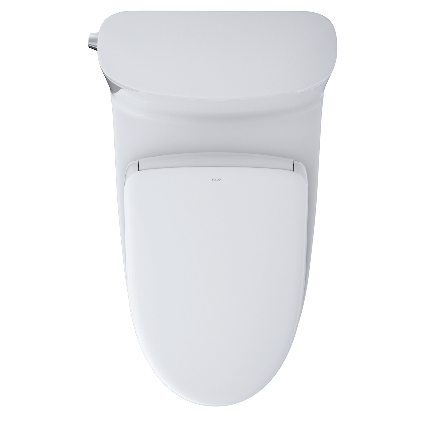 Top view of TOTO Nexus Washlet+ S7 Bidet Toilet with sleek design and heated seat.
