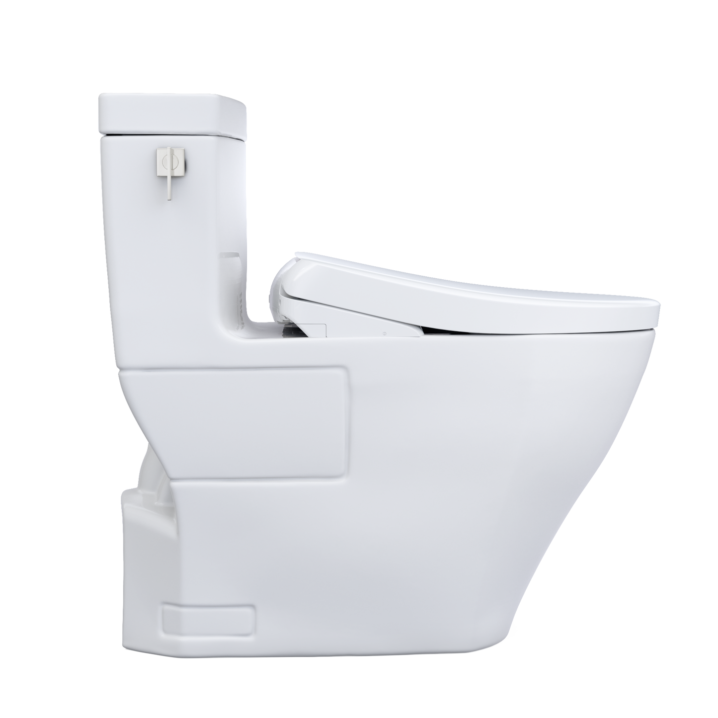 White toilet on a white background