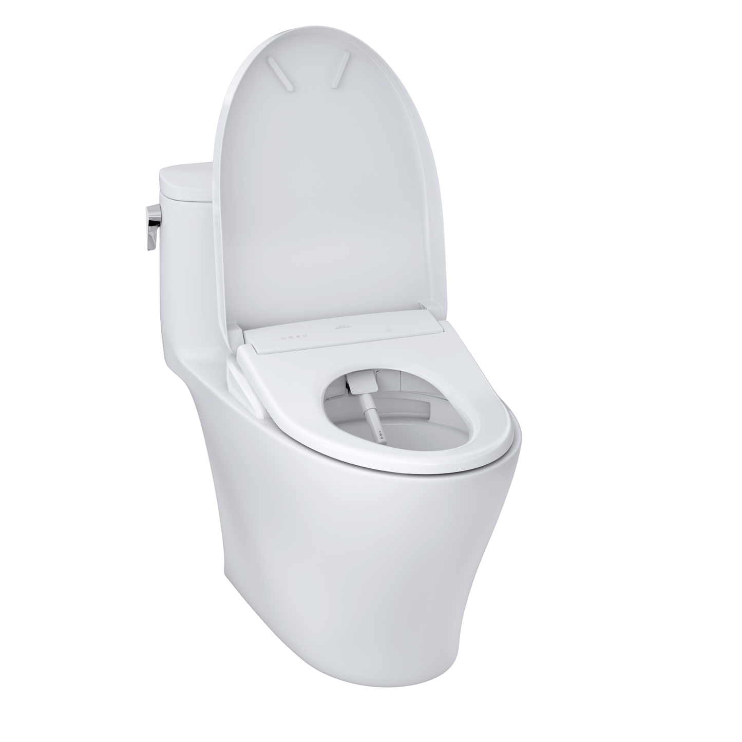 TOTO Nexus Washlet+ S7A bidet toilet with an automatic flush system and sleek design.
