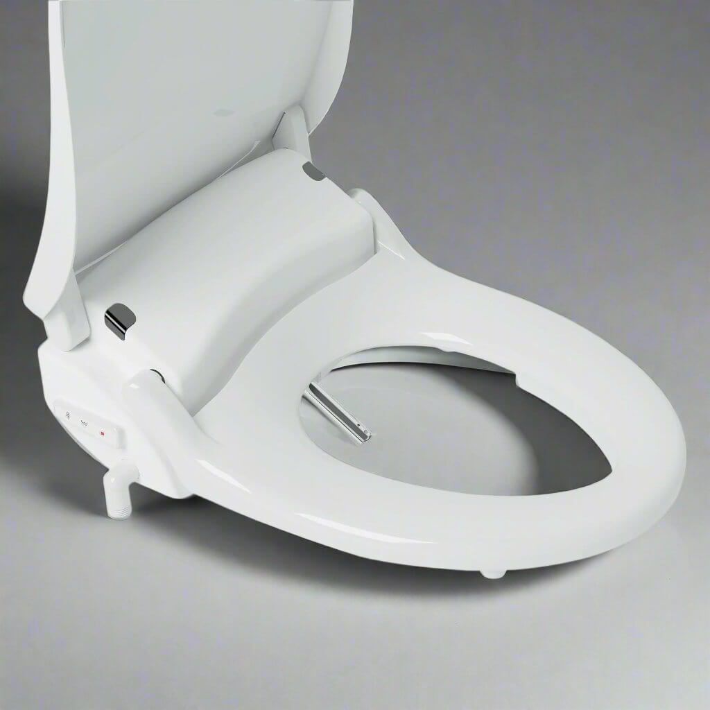Bio Bidet Slim Three Smart Bidet Toilet Seat with stainless steel nozzle and heated seat for advanced comfort.