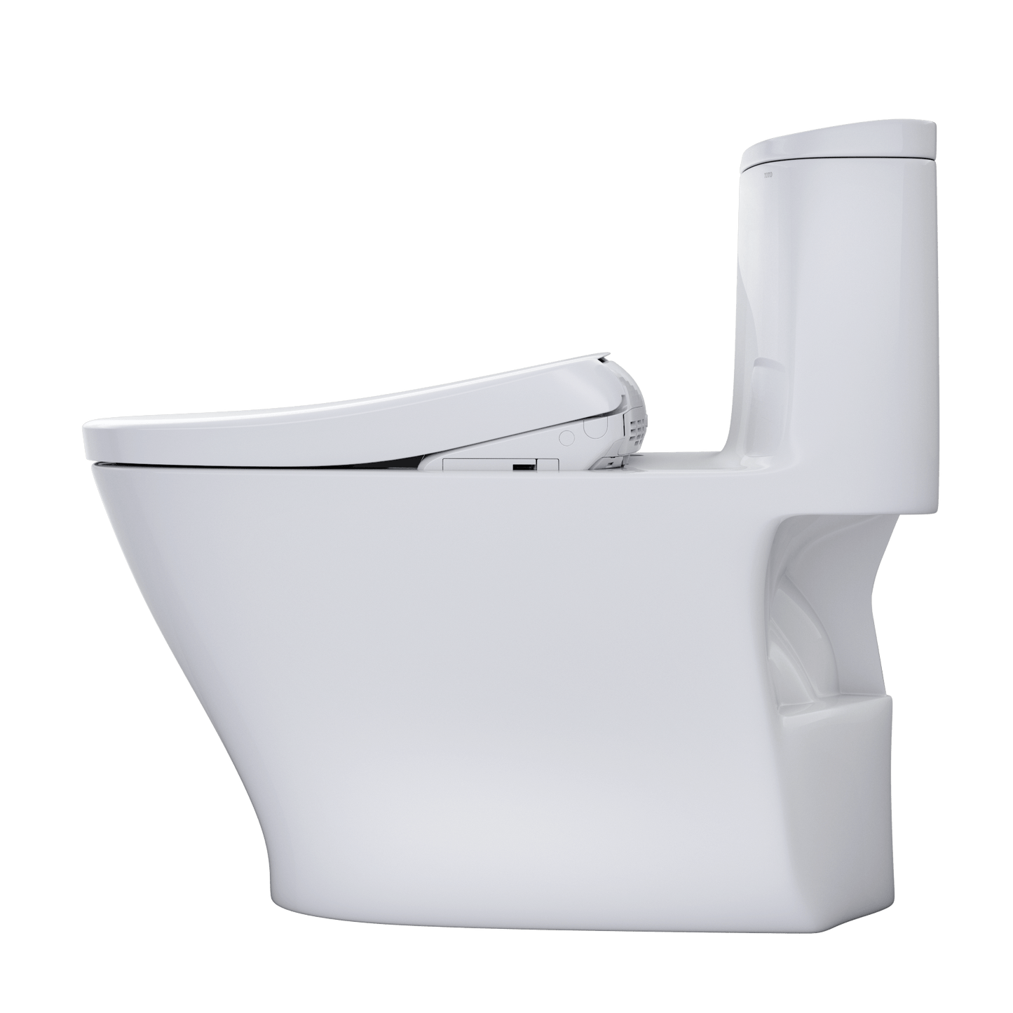 TOTO Nexus Washlet+ S7 Bidet Toilet side view showcasing sleek design and advanced technology.