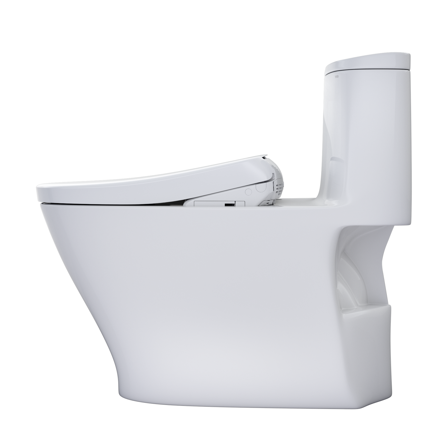 White toilet on a white background