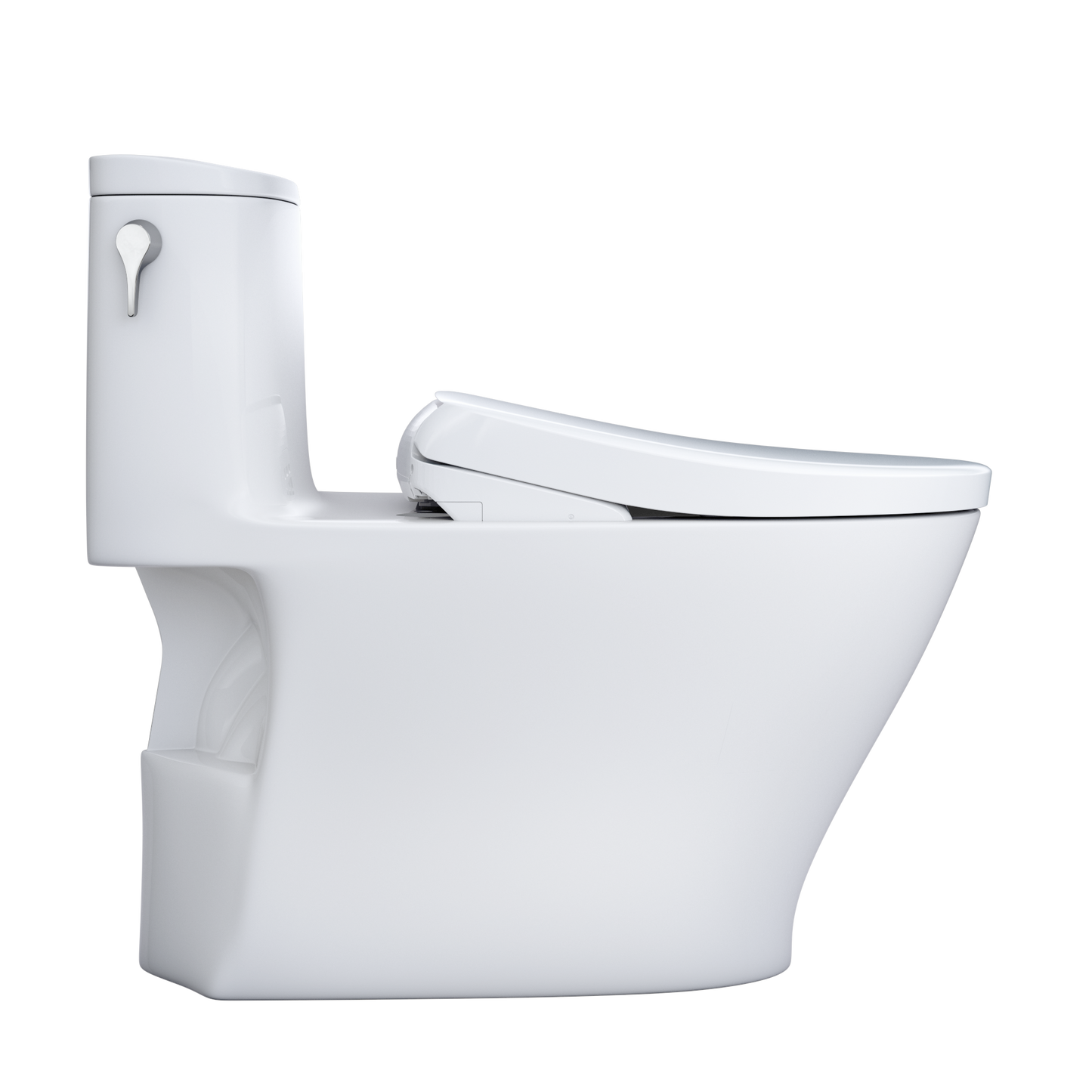 White toilet on a white background