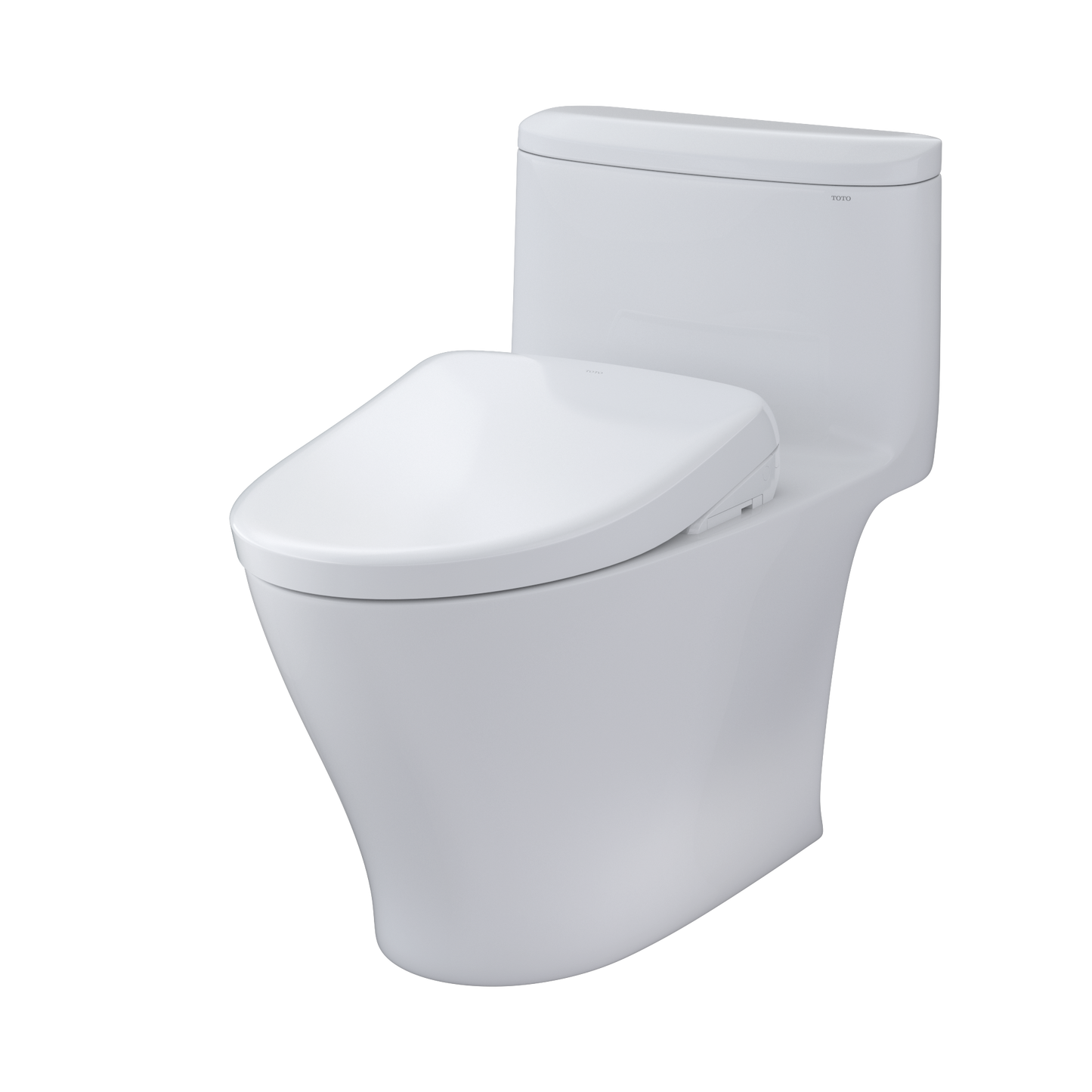White toilet on a white background