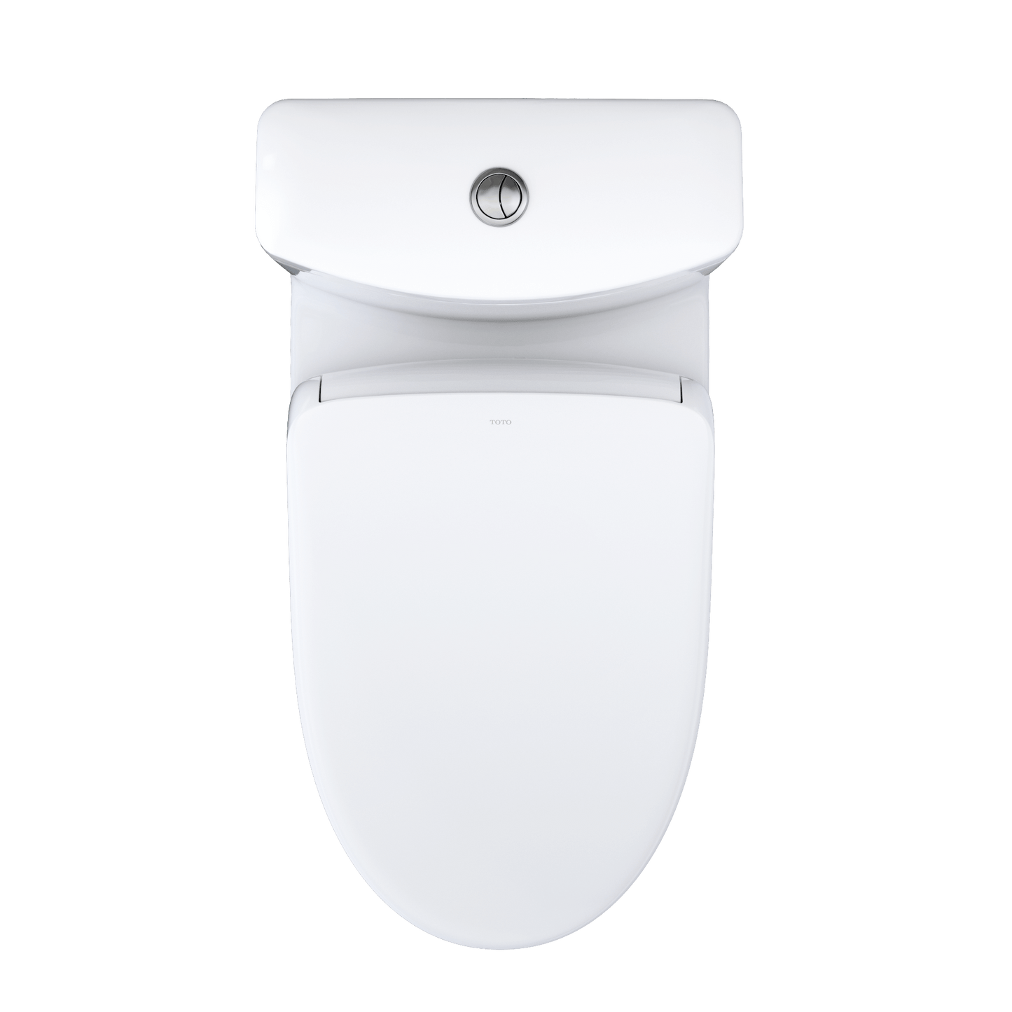 Top view of TOTO Aquia IV Washlet+ S7 bidet toilet with a sleek design and auto flush feature.