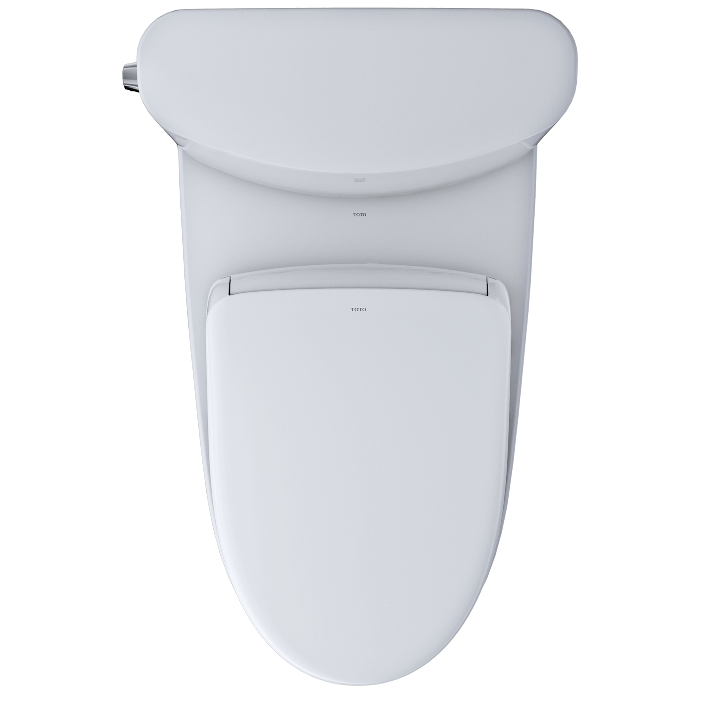 Overhead view of TOTO Nexus 1G Washlet+ S7A bidet toilet with sleek design and advanced technology.