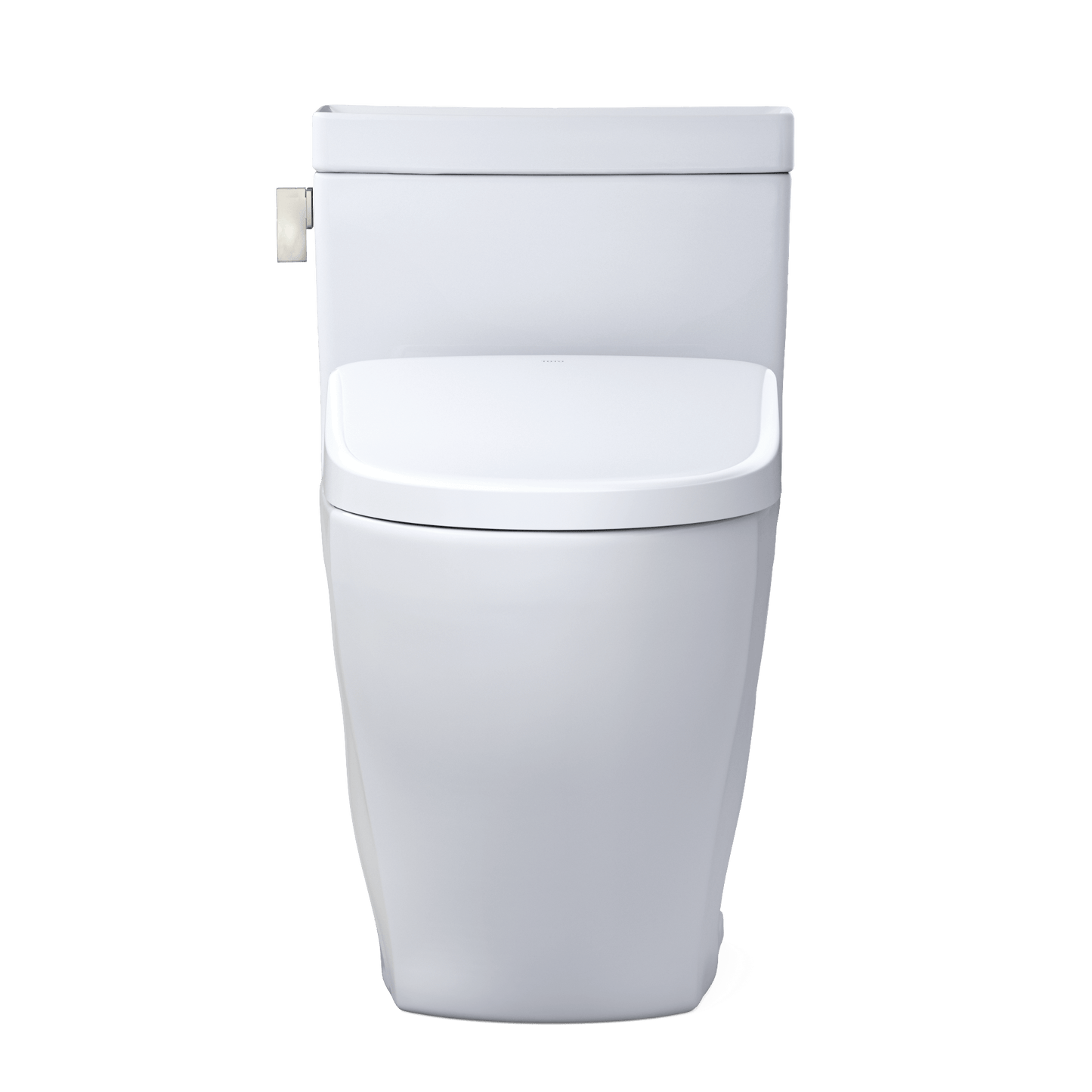 TOTO Legato Washlet+ S7A Bidet Toilet front view, sleek modern design, high-efficiency 1.28 GPF toilet in white.