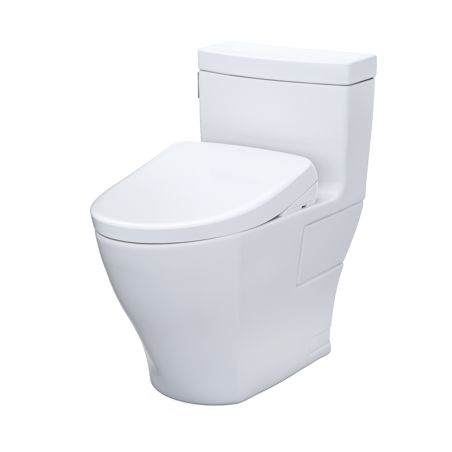 White toilet on a white background