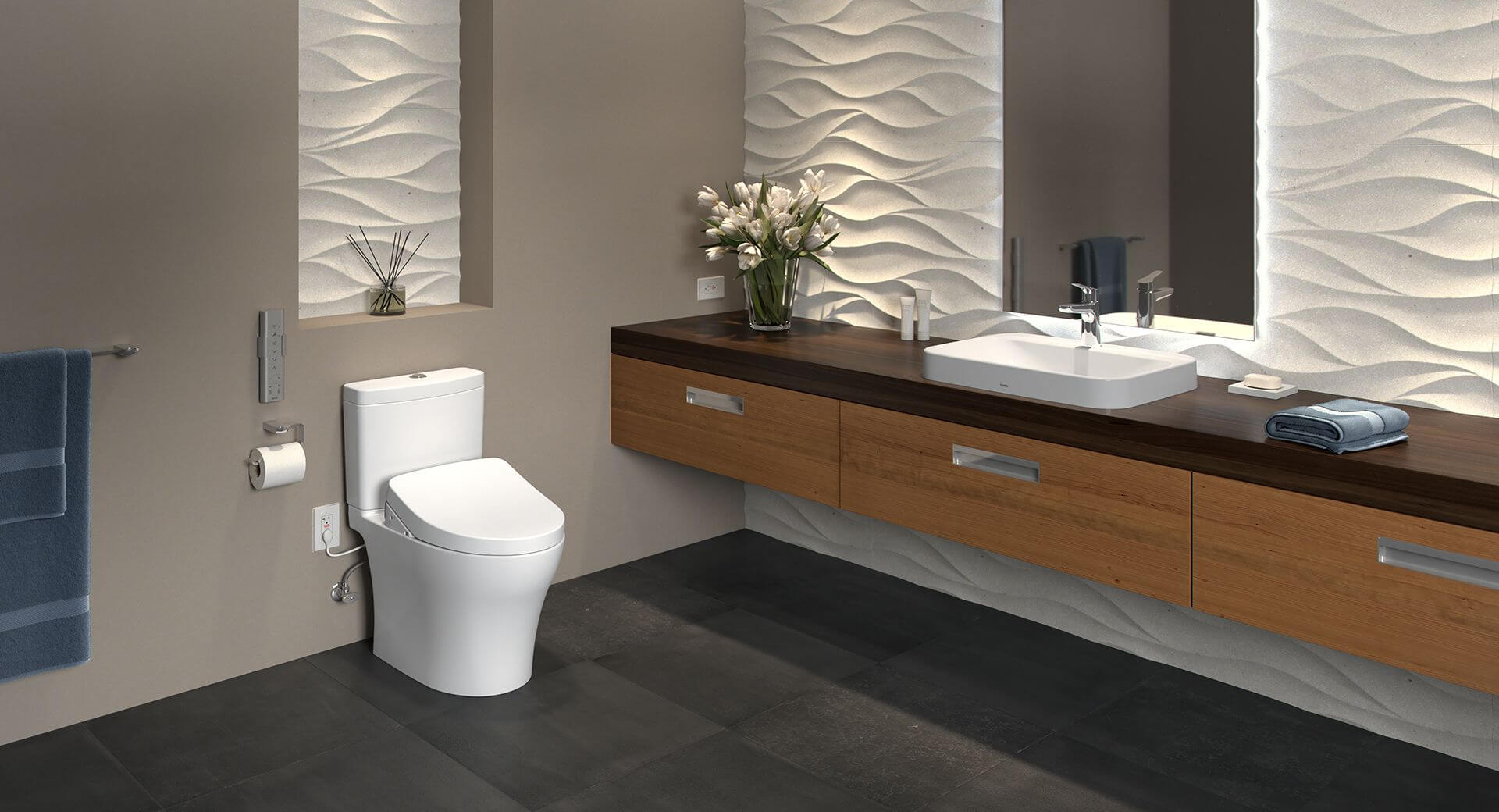 Aquia IV OnePiece Lowflush rate Toilet by Toto, Universal Height (AD Your Royal Flush