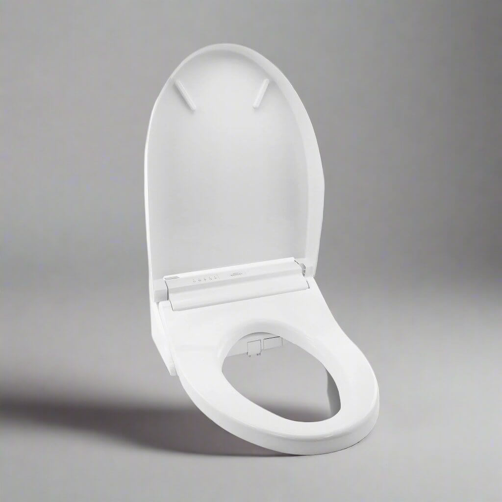 TOTO Washlet C5 Bidet Toilet Seat with Remote Control in a sleek white design, offering advanced hygiene features.